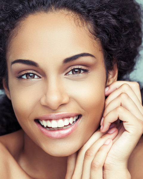 close up woman with beautiful skin